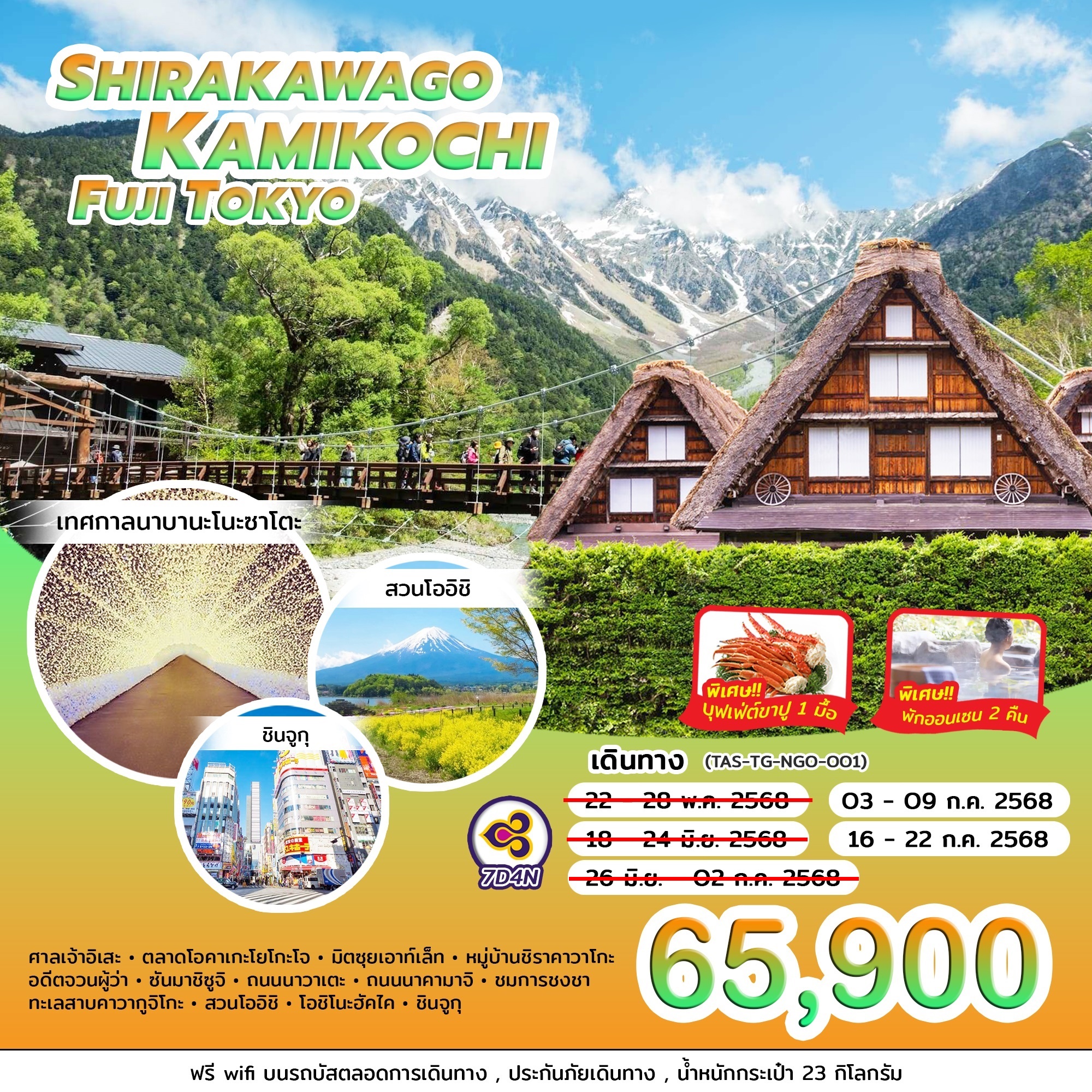 SHIRAKAWAGO KAMIKOCHI FUJI TOKYO (7D4N)