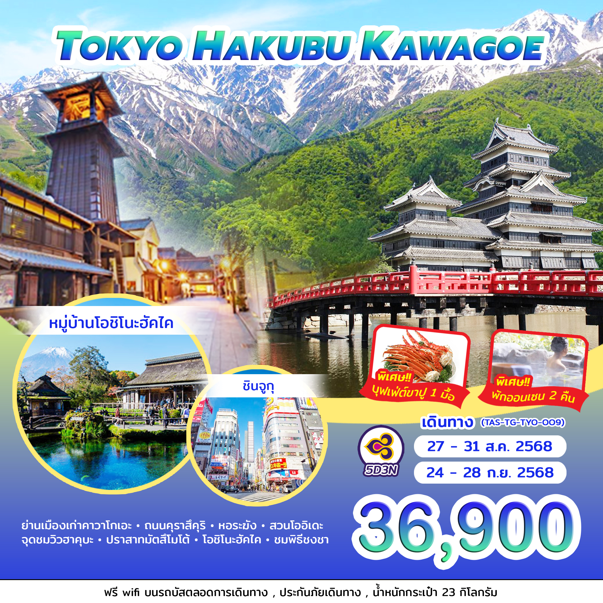 TOKYO HAKUBA KAWAGOE (5D3N)